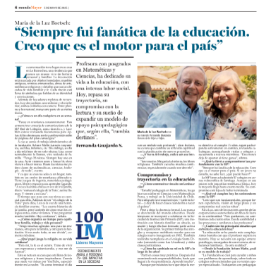 Entrevista a María de la Luz Boetsch Matte