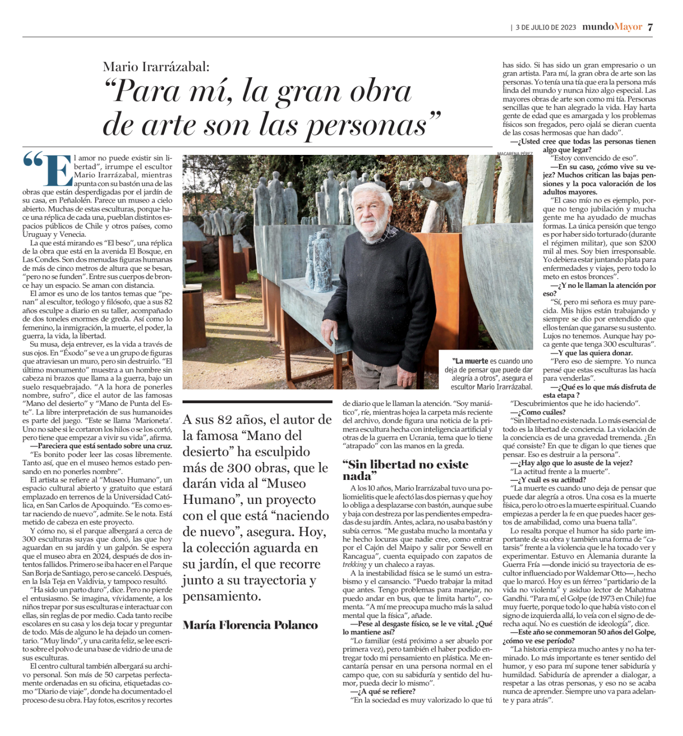 Entrevista a Mario Irarrázabal Covarrubias