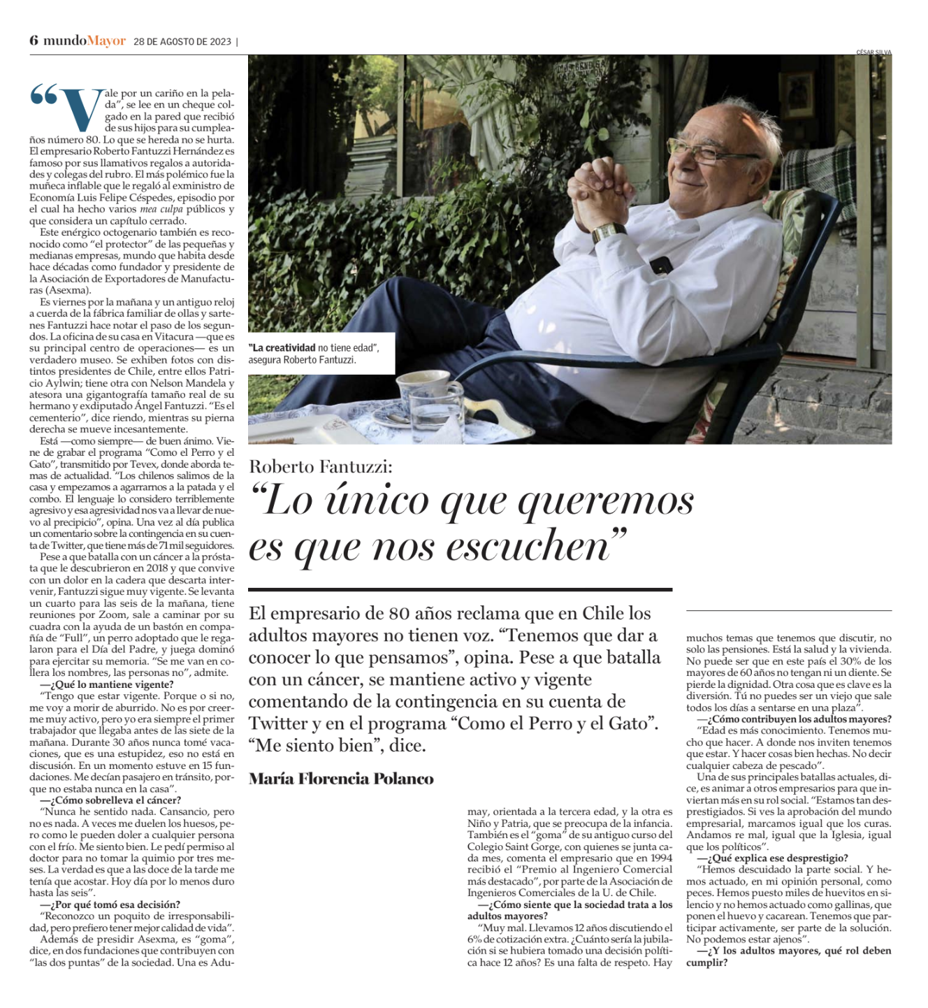 Entrevista a Roberto Fantuzzi Hernández