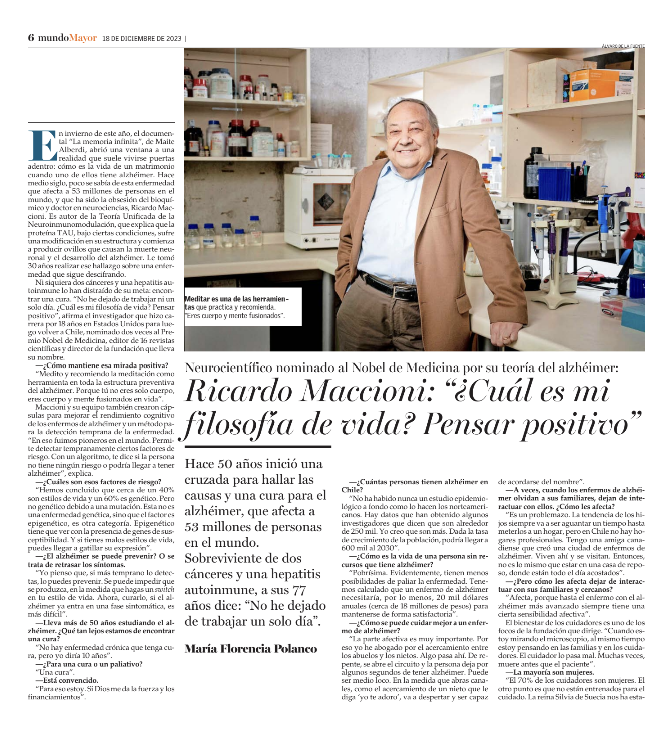 Entrevista a Ricardo Maccioni Baraona