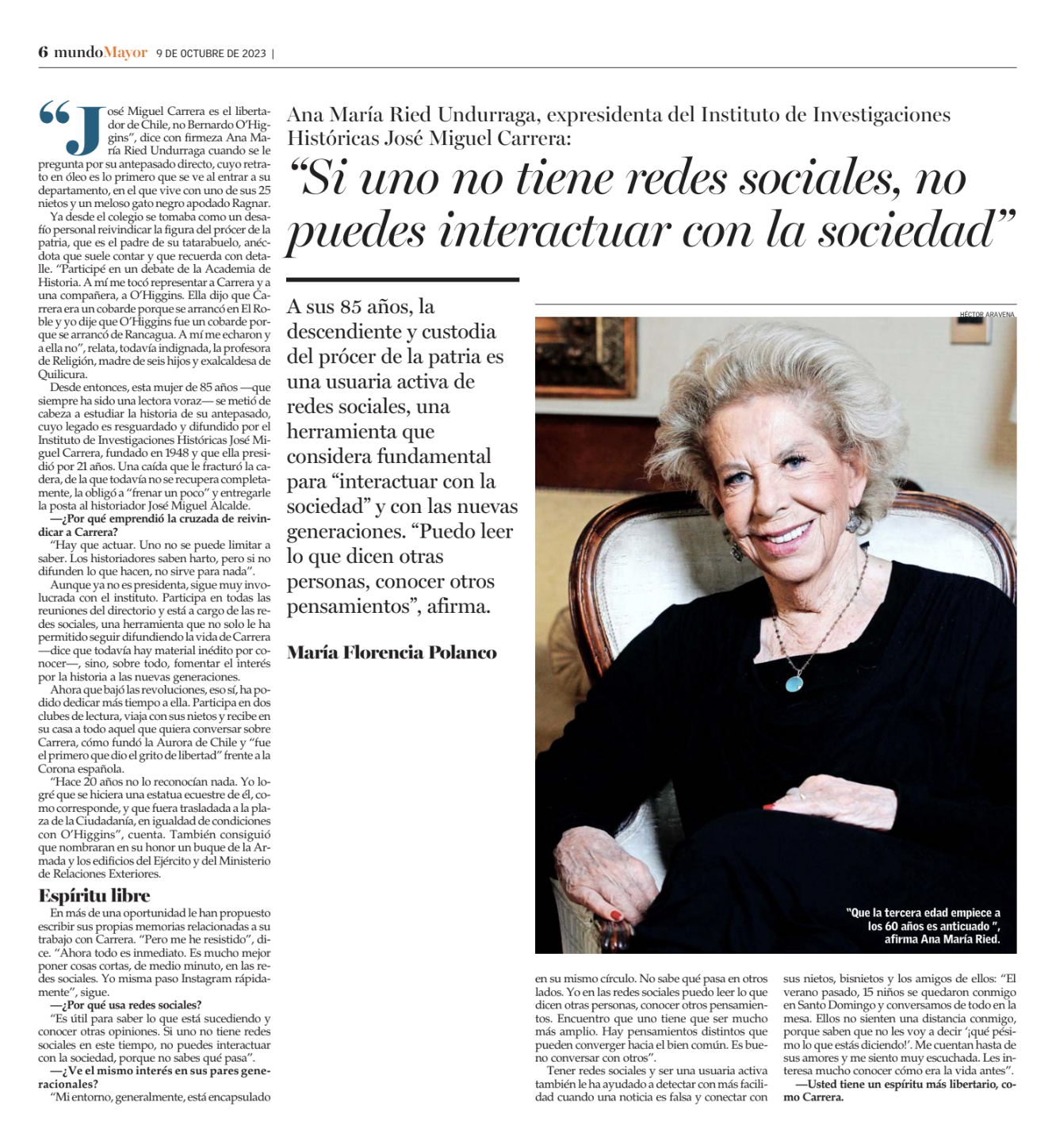 Entrevista a Ana María Ried Undurraga