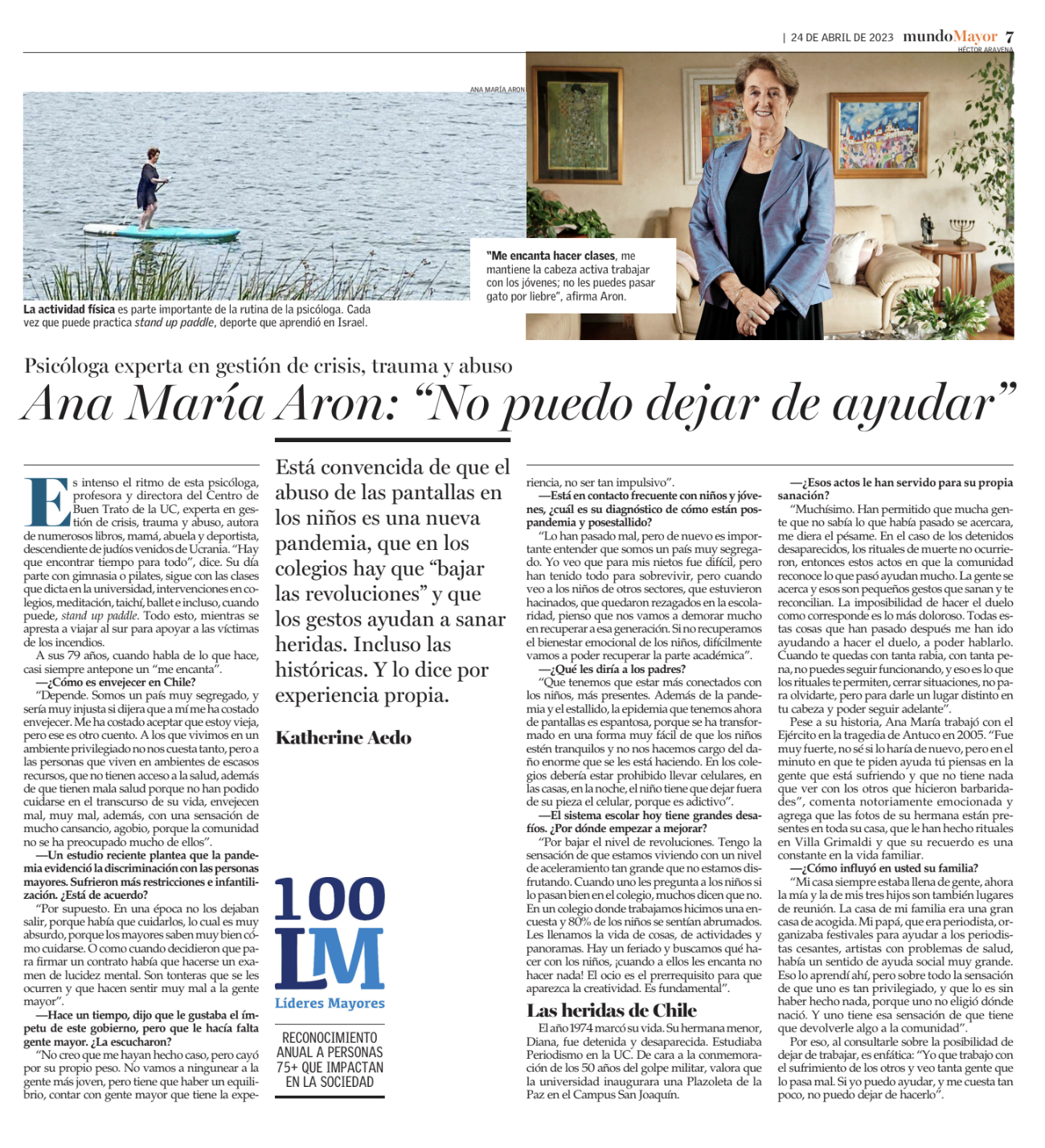 Entrevista a Ana María Arón Svigilsky
