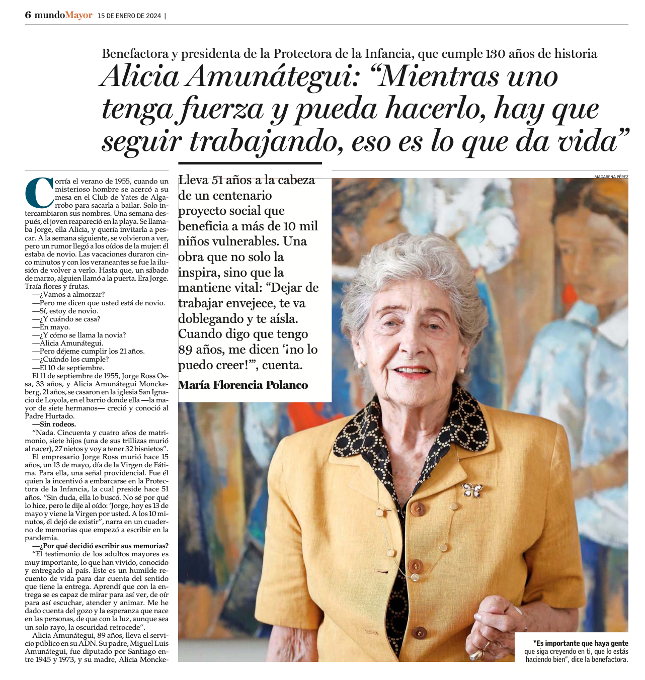 Entrevista a Alicia Amunátegui Monckeberg