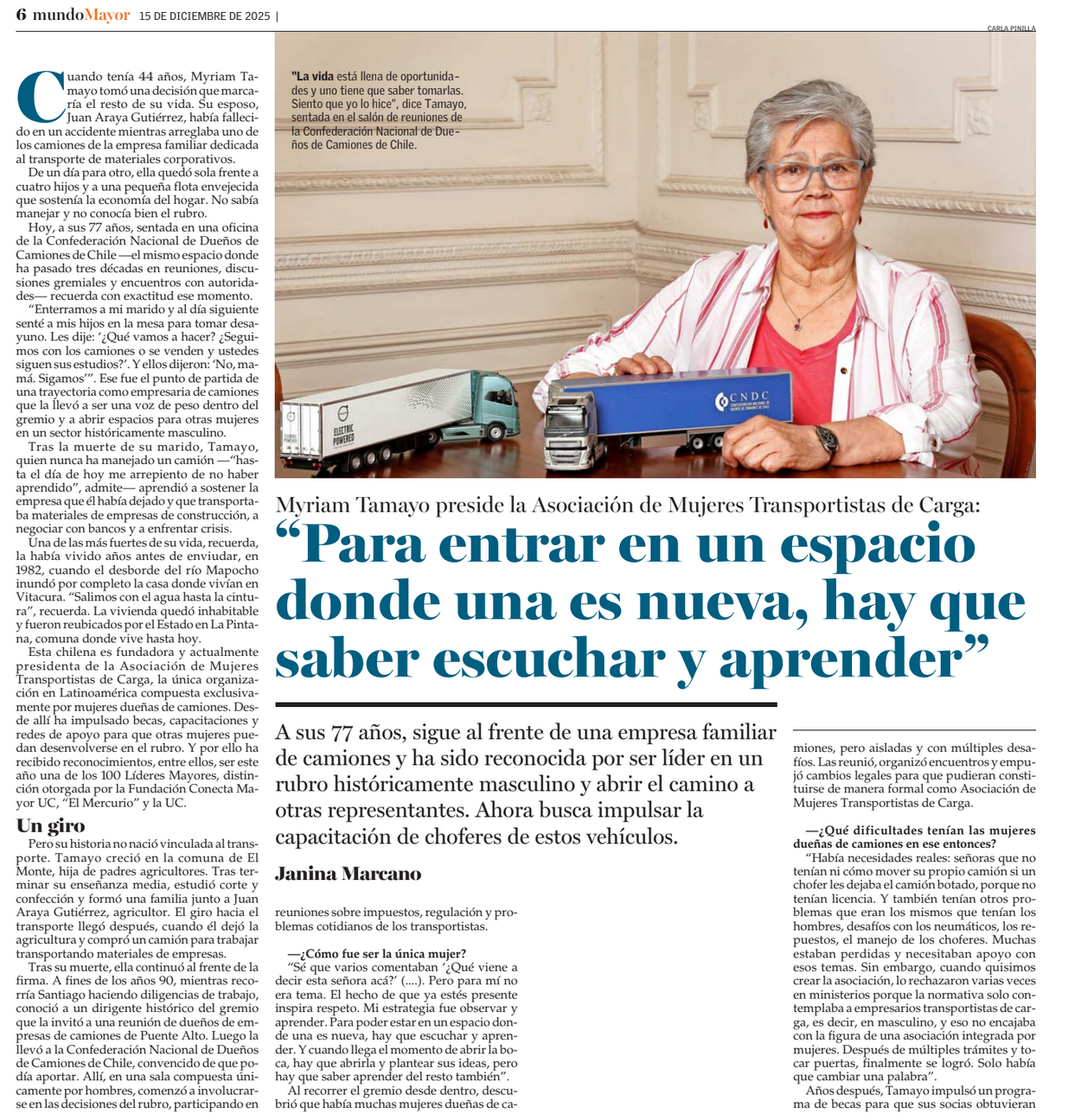 Entrevista a Myriam Tamayo Cantillana