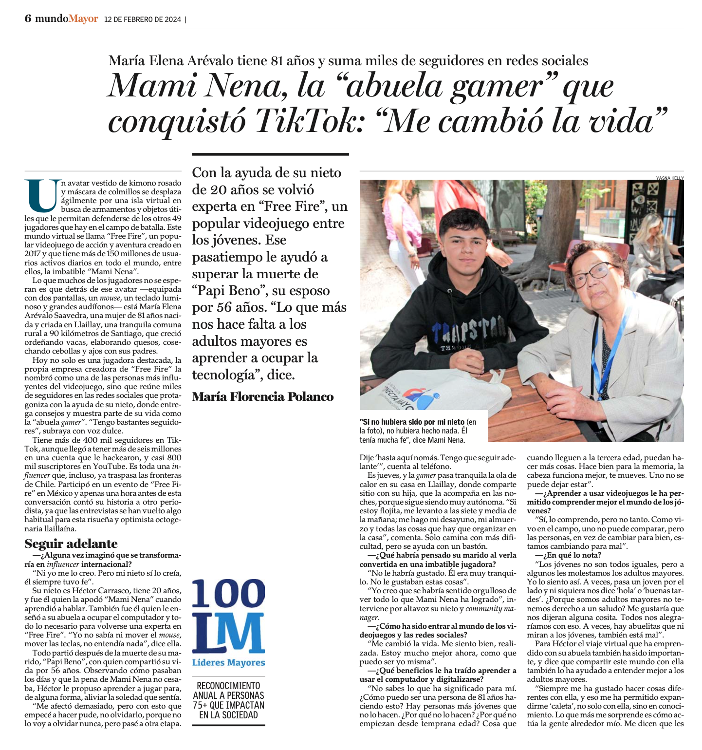 Entrevista a María Elena Arévalo