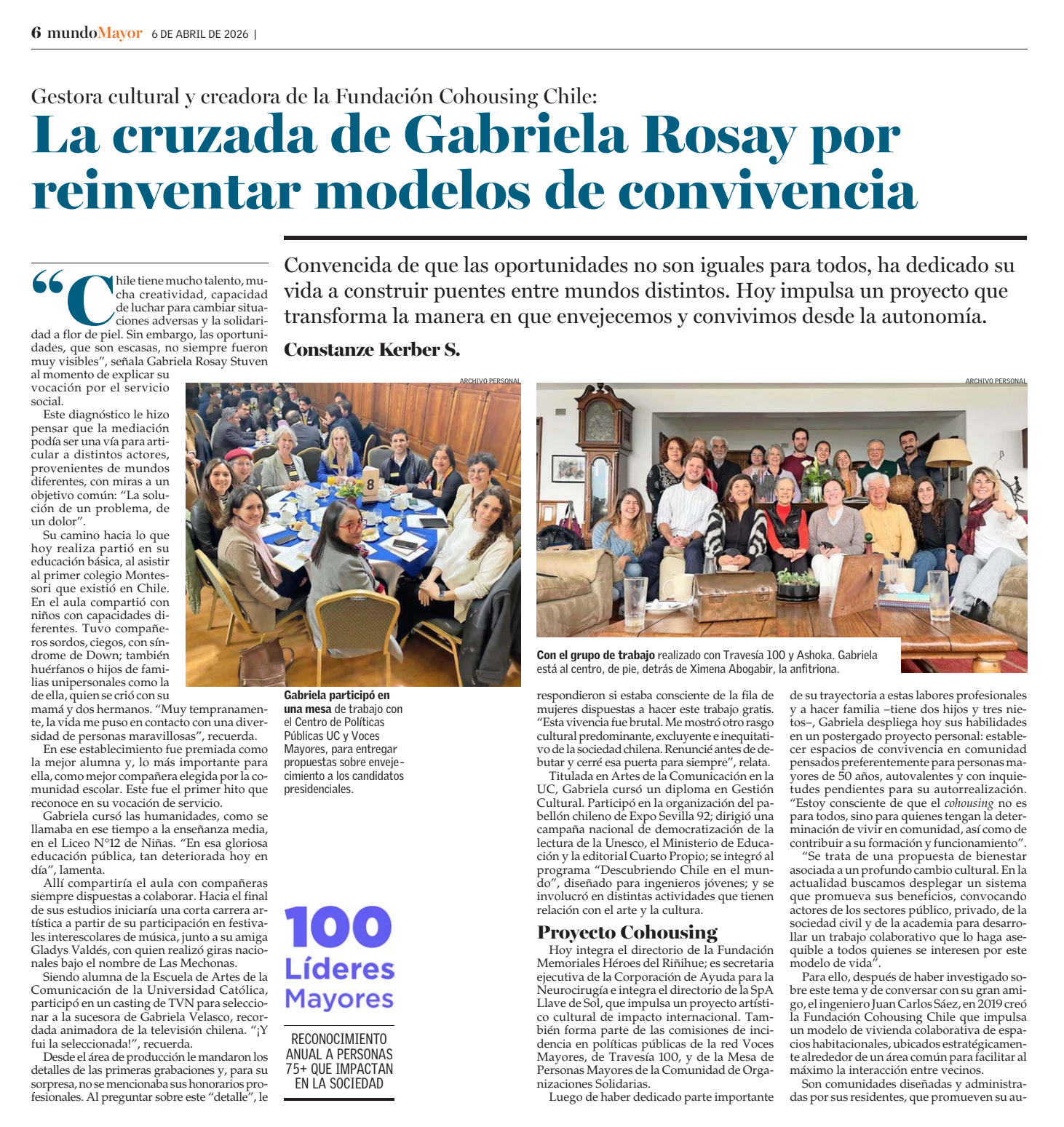 Entrevista a Gabriela Rosay Stuven