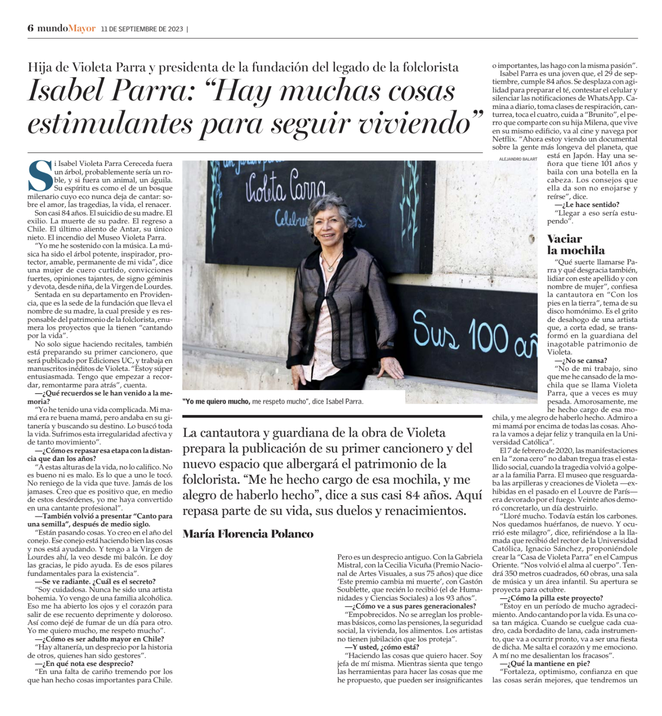 Entrevista a Violeta Isabel Cereceda Parra